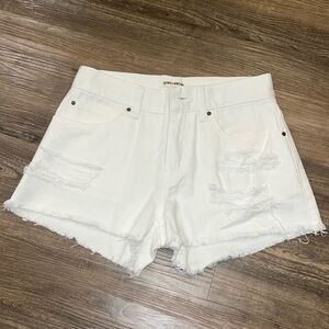 White Billabong Jean Shorts